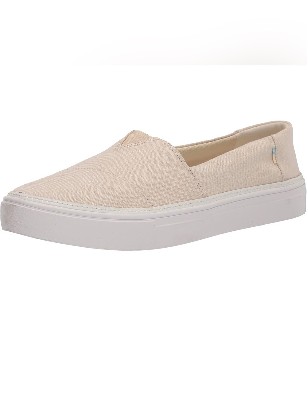 TOMS Parker Cream Canvas Platform Slip-On Sneakers Women’s 10W
